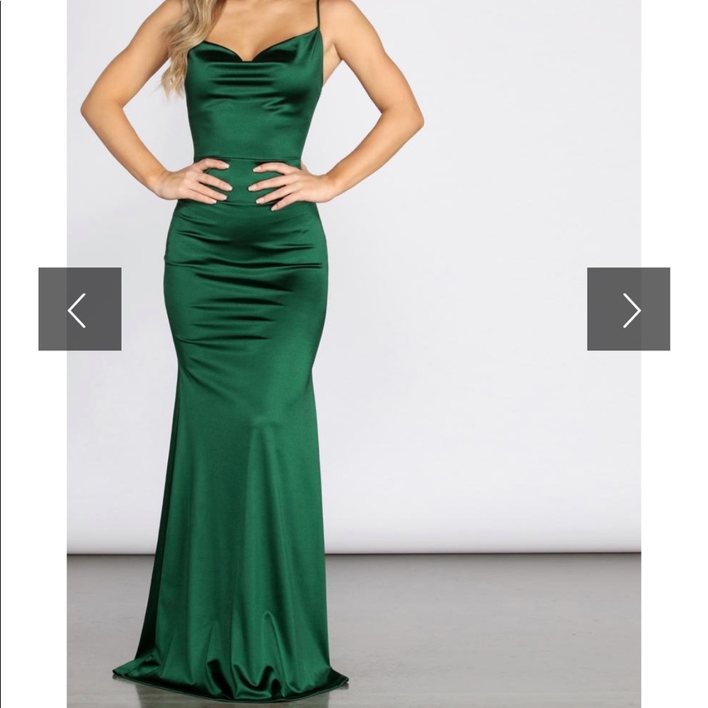 Emerald green formal dress